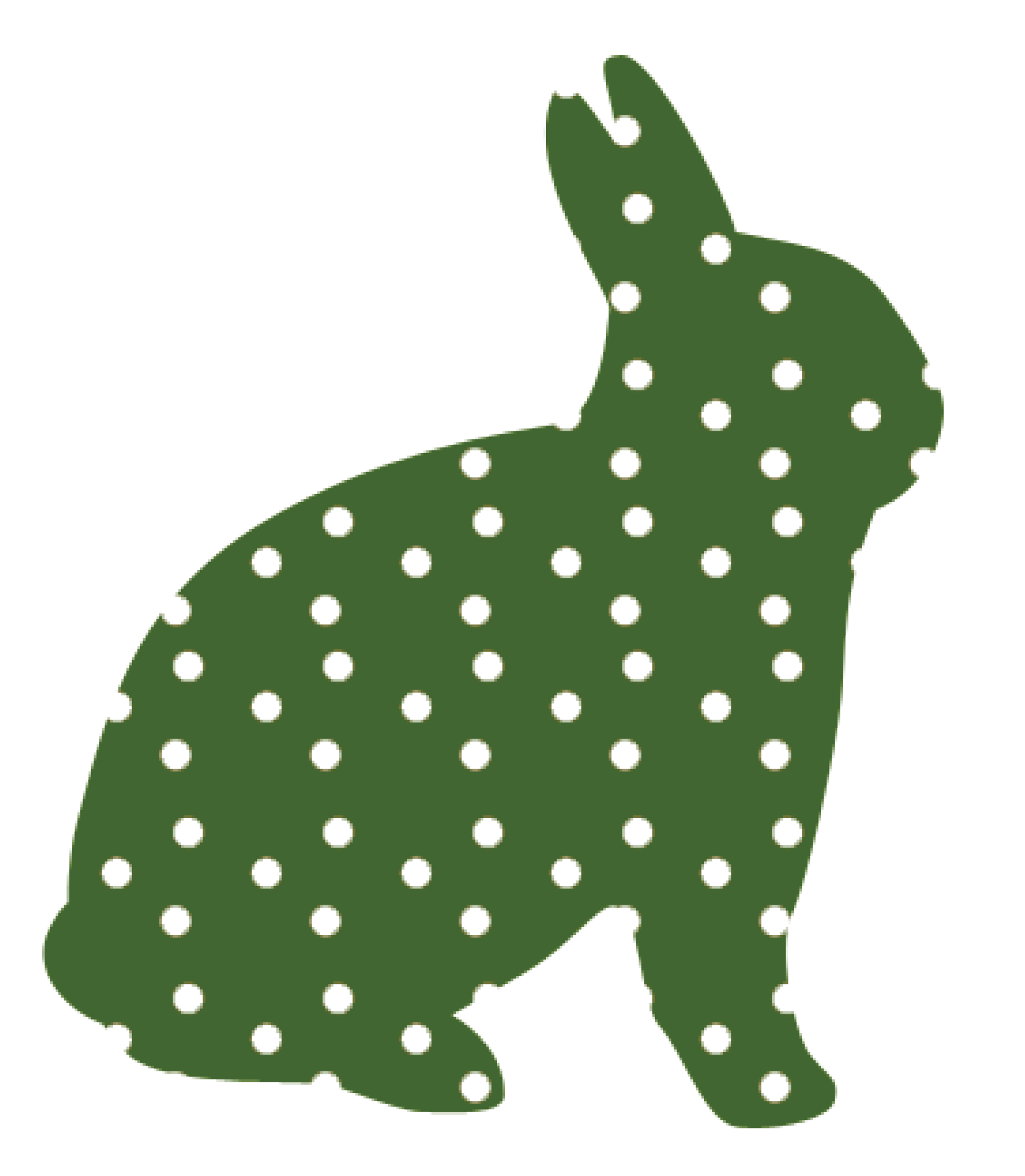 Tiere Ostern Hase grün weiße Punkte